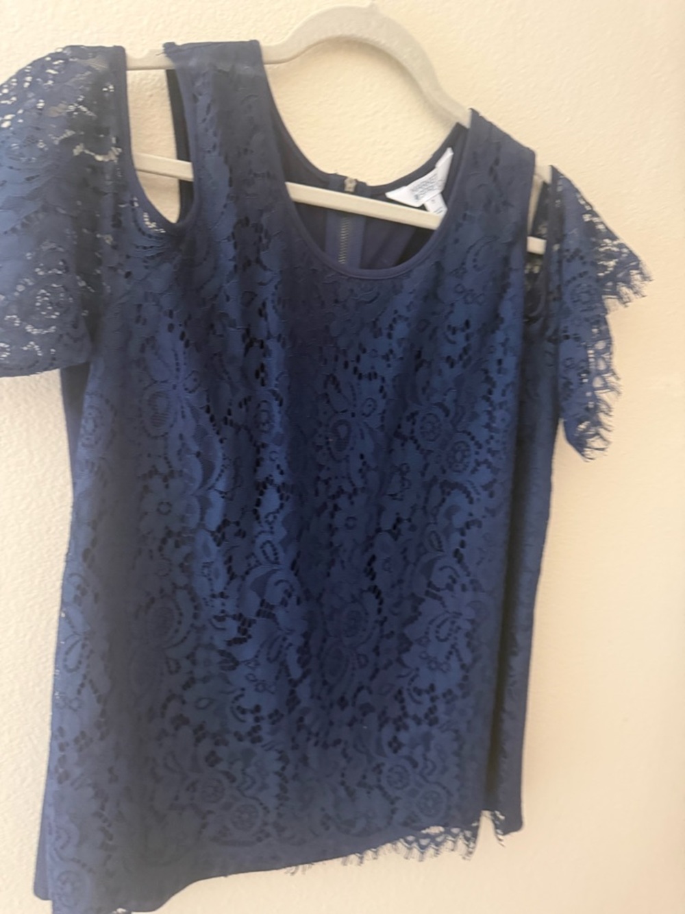 Top. Women’s Cold Shoulder Fringe Top Navy Blue, Brand Market & Spruce SzXL